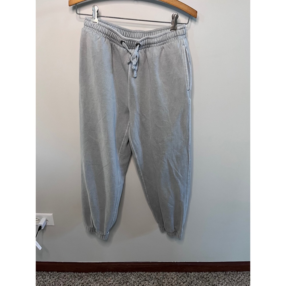Aeropostale Womens XS Grey Acid Wash Joggers High Waisted Sweatpants Drawstring